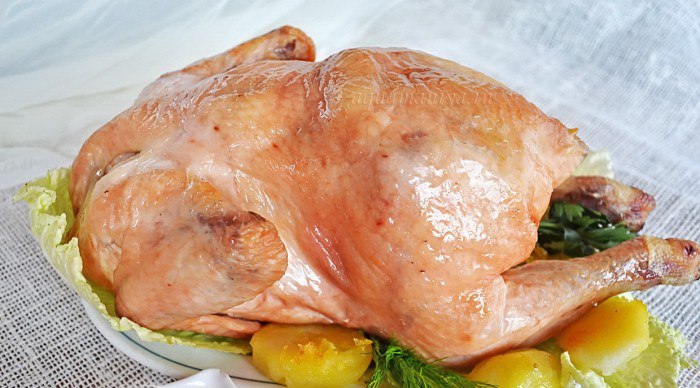 Курица с гарниром из кабачков, картофеля и перца томленная в рукаве - 2
