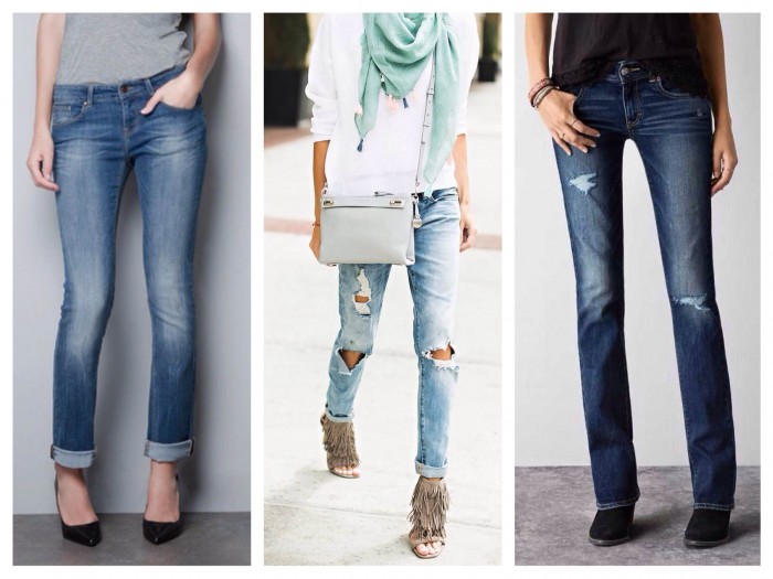 Куда можно надеть женские классические прямые джинсы с высокой талией