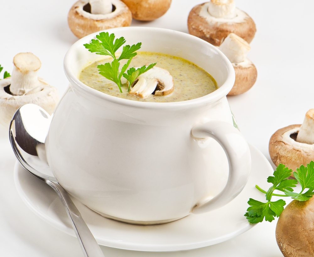 Перловый суп на бульоне из сушеных грибов